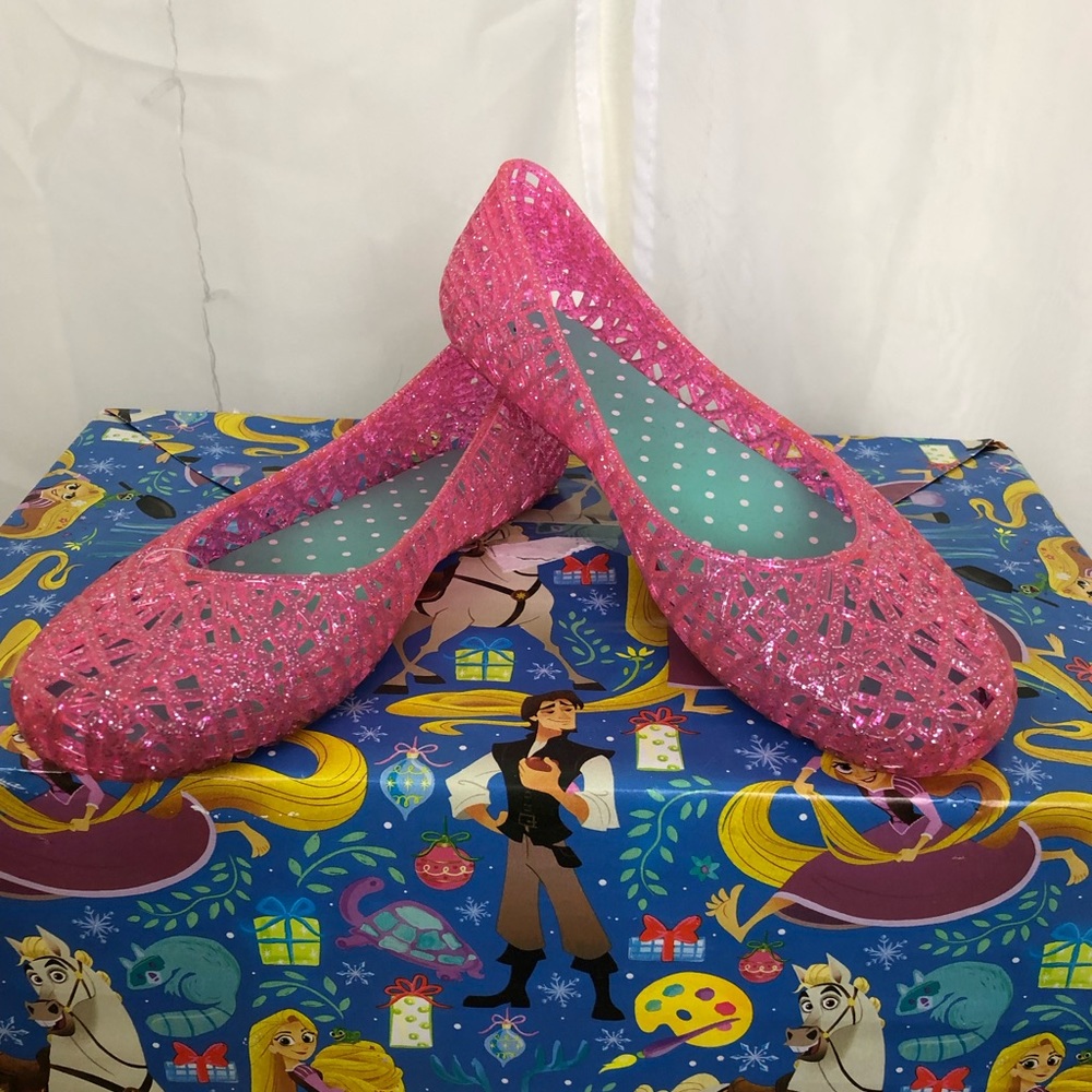Glitter jelly shoes